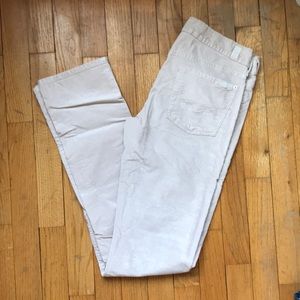 7 for all Mankind off-white corduroy skinnies